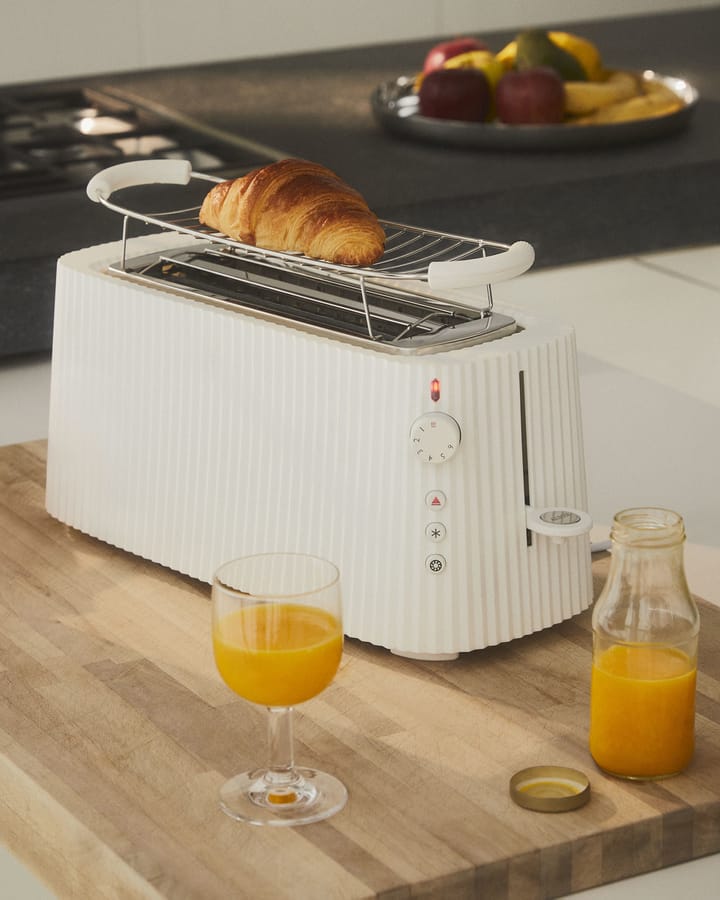 Plissé Toaster Doppel, Weiß Alessi