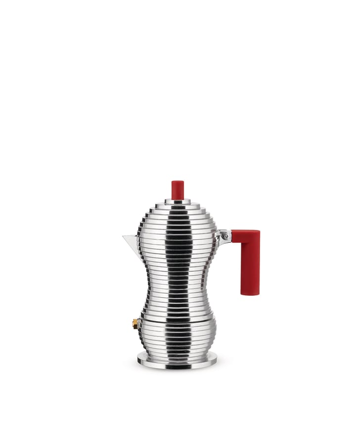 Pulcina Espressokocher 1 Tasse - Aluminium-Rot - Alessi