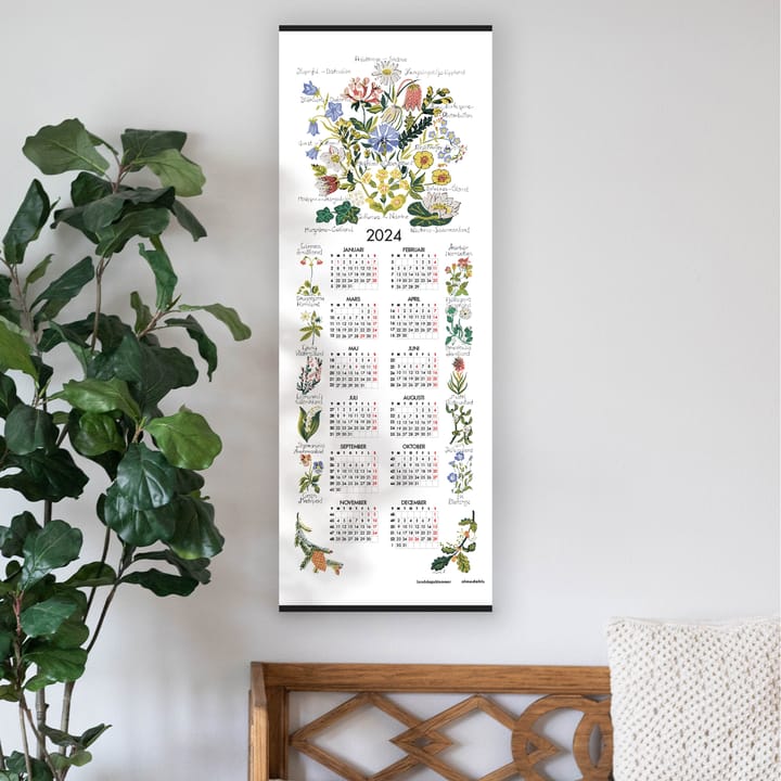 Wiesenblumen Kalender 2024, 35 x 90cm Almedahls