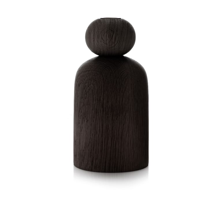 Shape ball Vase, Schwarz gebeizte Eiche Applicata