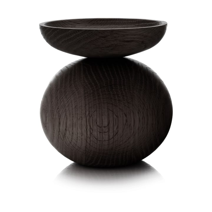 Shape bowl Vase, Schwarz gebeizte Eiche Applicata