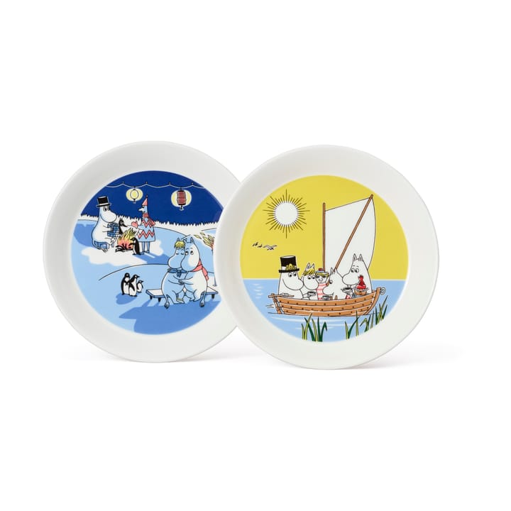 Moomin plate Bonfire & Sailing 2 parts, 19cm Arabia