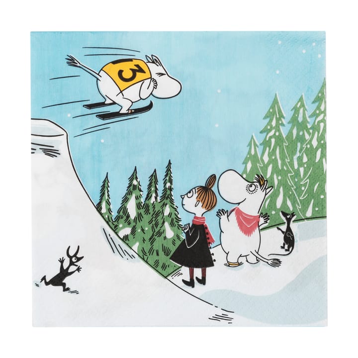 Moomin Serviette 33x33cm, Skispringen  Arabia