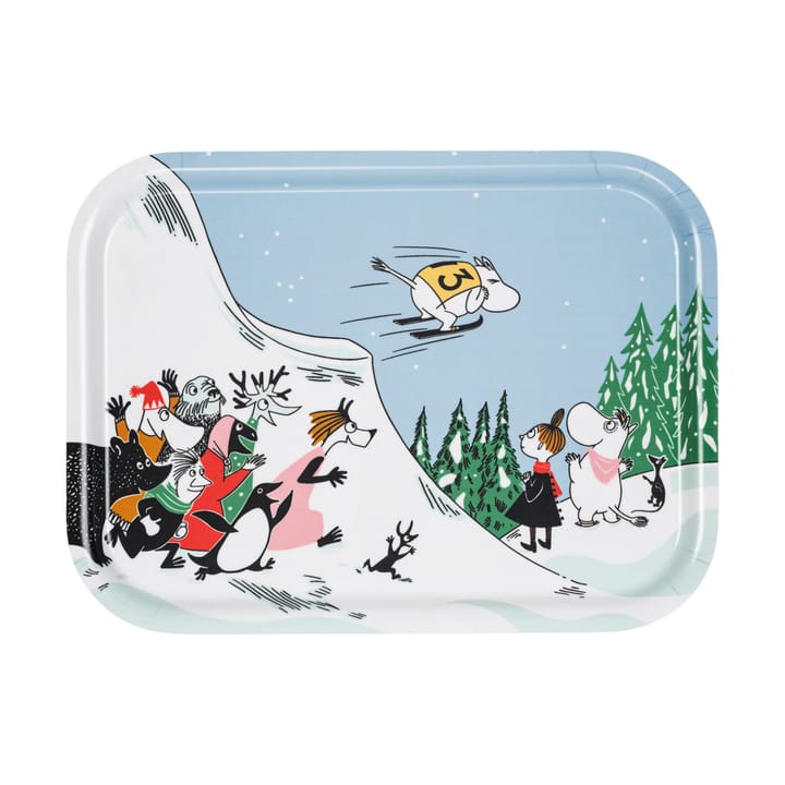 Moomin Tablett 27x20 cm, Skispringen  Arabia