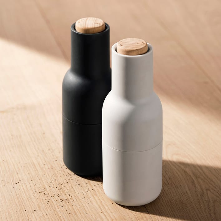 Bottle Grinder Gewürzmühle 2er Pack, Ash-carbon (Buchen Deckel) Audo Copenhagen