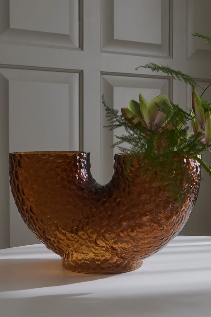 Arura Vase niedrig, Amber AYTM