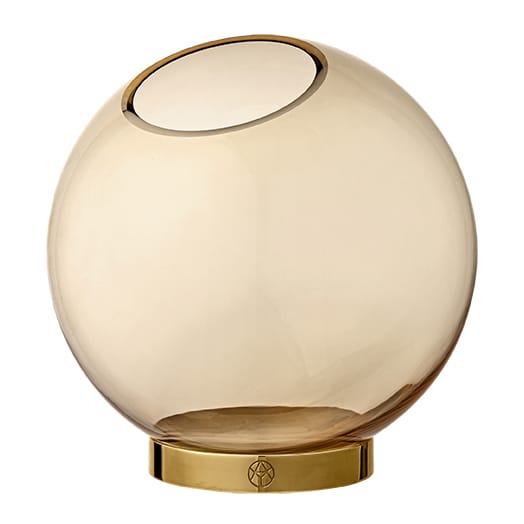 Globe Vase mittel, Bernstein-gold AYTM