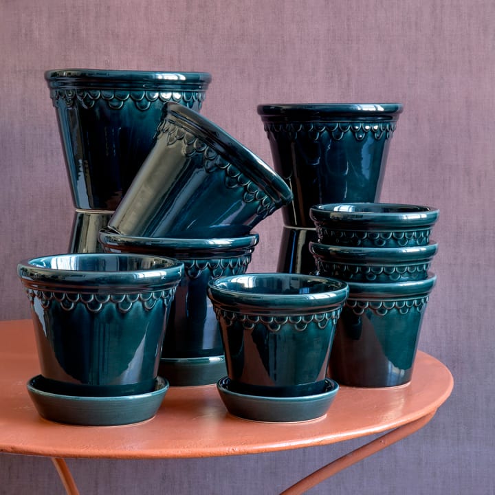 Kopenhagen Blumentopf glasiert Ø16 cm, Blau Bergs Potter