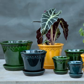 Kopenhagen Blumentopf glasiert Ø25cm - Grün - Bergs Potter