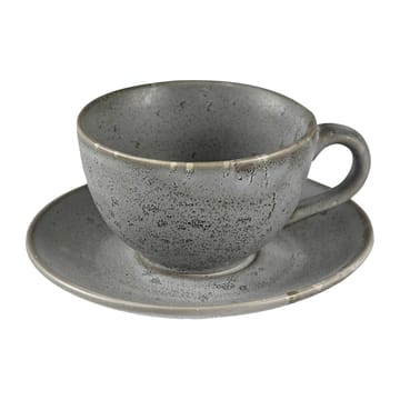 Bitz Tasse mit Untersetzer - Grau - Bitz