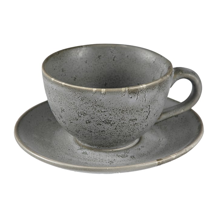 Bitz Tasse mit Untersetzer, Grau Bitz