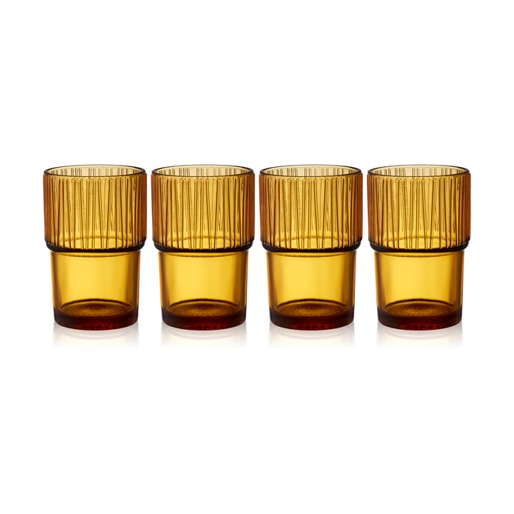 Kusintha Caféglas 38 cl 4er Pack, Amber Bitz