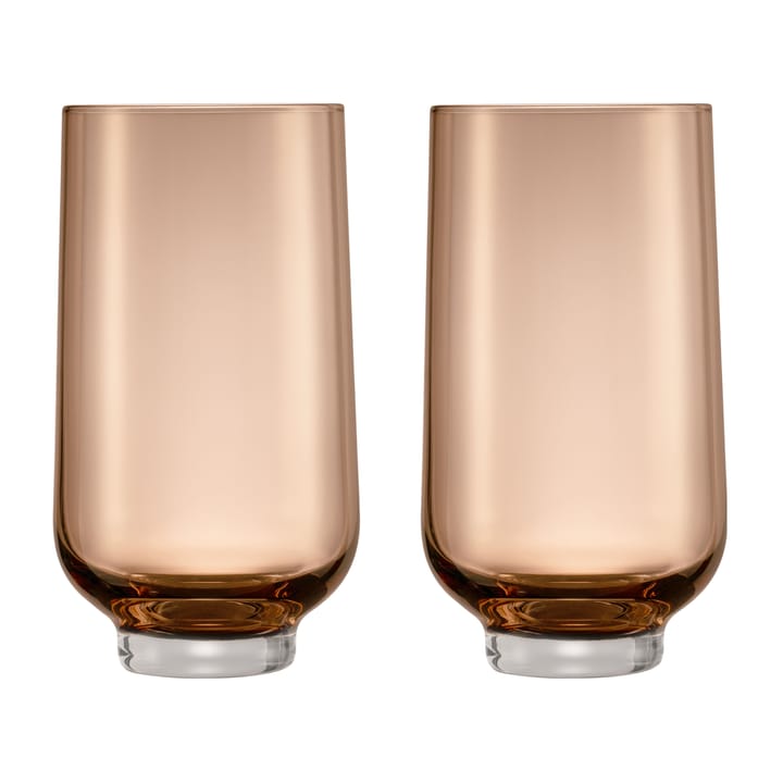 Flow Tumblerglas 40cl 2er Pack, Coffee blomus