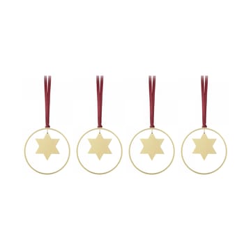 KITAI Weihnachtsanhänger 8,5 cm 4er Pack - Stars - blomus