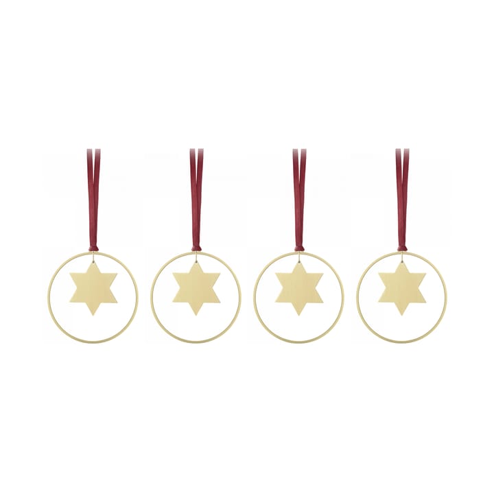 KITAI Weihnachtsanhänger 8,5 cm 4er Pack, Stars blomus