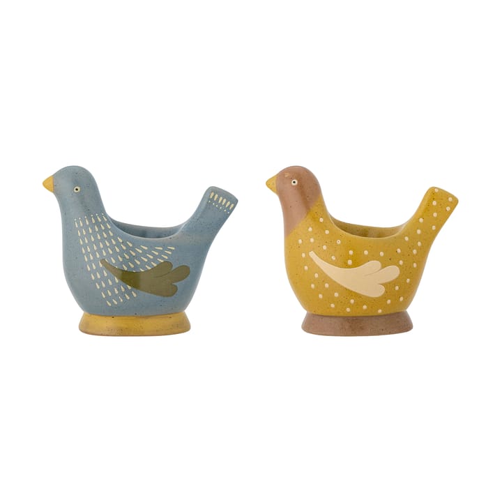 Birdy Eierbecher 2er Pack, Blue-yellow Bloomingville