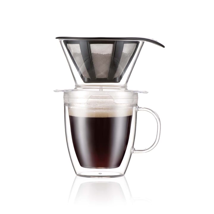 Pour Over doppelwandige Tasse mit Filter 35cl - Transparent - Bodum