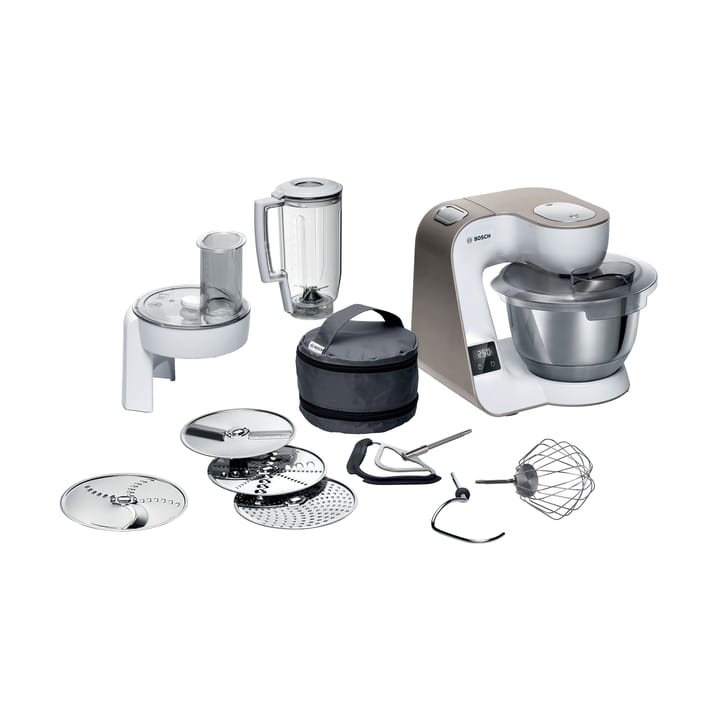 Bosch Serie 4 MUM5XW20 Küchenmaschine mit Waage 1000W - Weiß-Champagner - Bosch