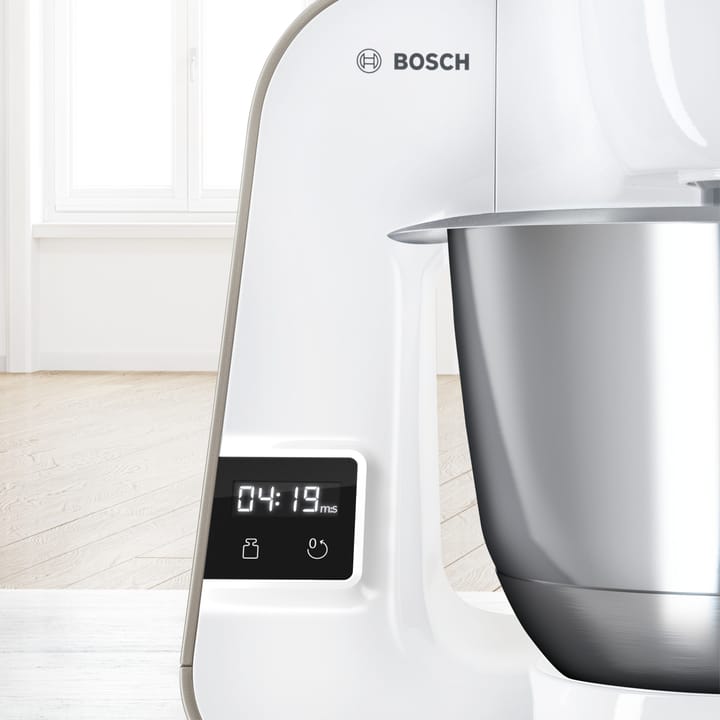 Bosch Serie 4 MUM5XW20 Küchenmaschine mit Waage 1000W, Weiß-Champagner Bosch