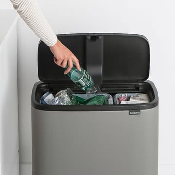 Bo touch bin 11+23 Liter - Mineral concrete grey - Brabantia