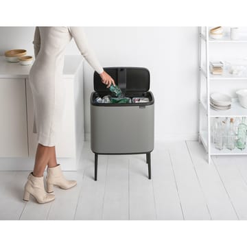 Bo touch bin 11+23 Liter - Mineral concrete grey - Brabantia