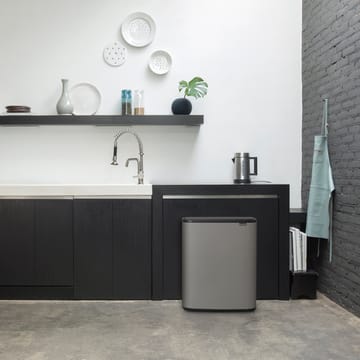 Bo touch bin 2 x 30 L - Mineral concrete grey - Brabantia