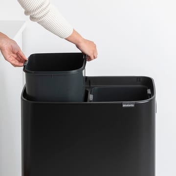 Bo touch bin high 2 x 30 L - Matt schwarz - Brabantia