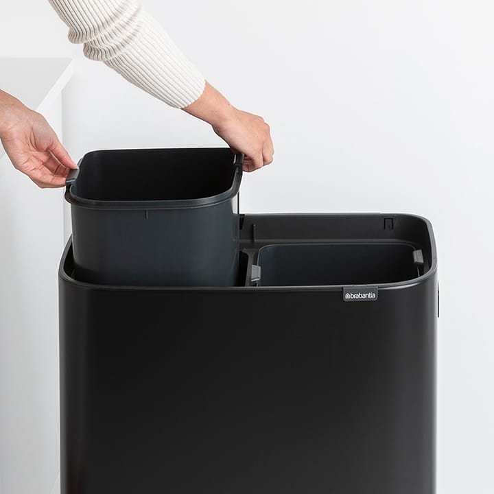 Bo touch bin high 2 x 30 L, Matt schwarz Brabantia