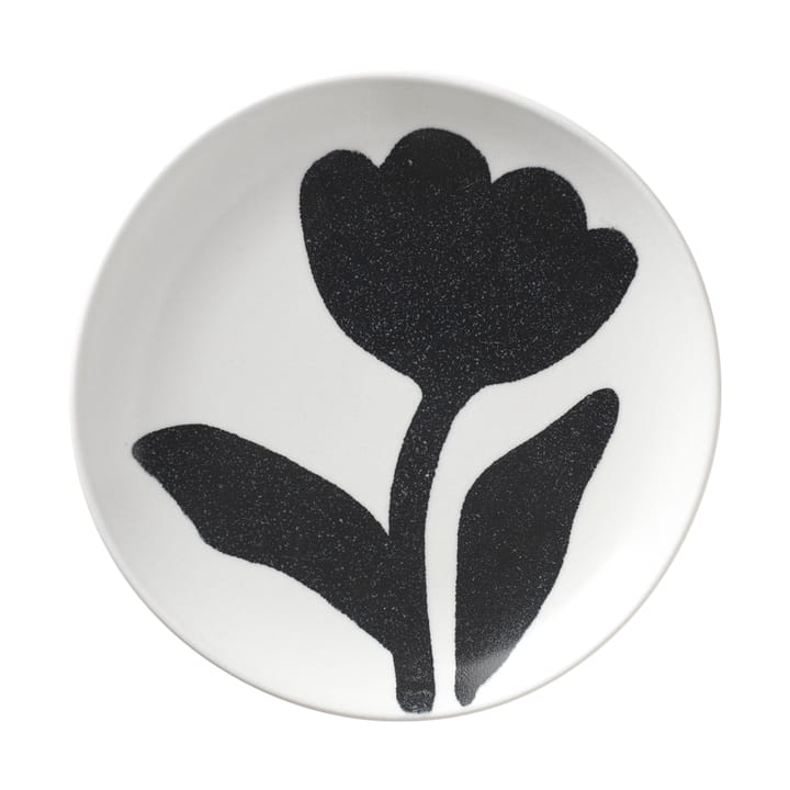 Flora Teller Ø15 cm, Black-off white Broste Copenhagen