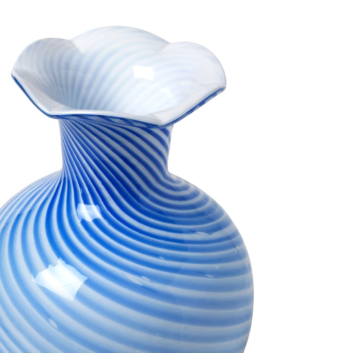 Mella Vase 30cm, Intense blue-off white Broste Copenhagen