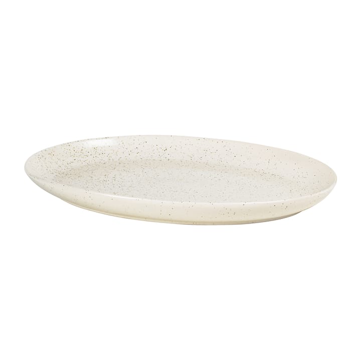 Nordic Vanilla Teller oval 35,5cm, Cream with grains Broste Copenhagen