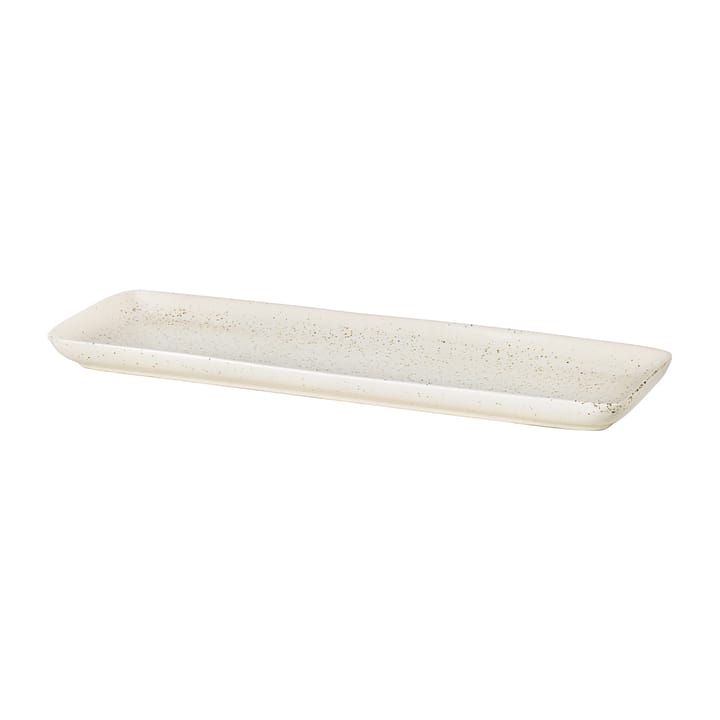 Nordic Vanilla Teller rechteckig 12,5 x 35cm, Cream with grains Broste Copenhagen