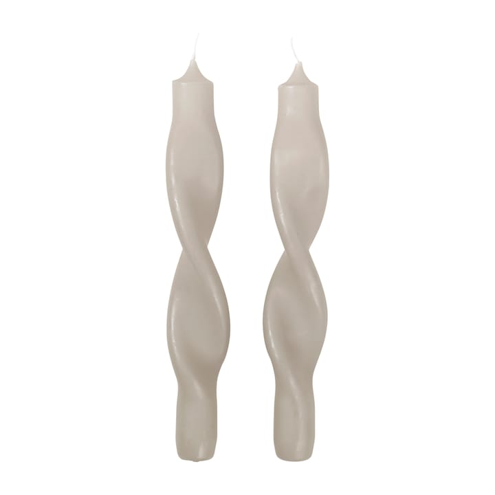 Twist twisted candles gedrehte Kerze 23cm 2er Pack - Rainy day - Broste Copenhagen