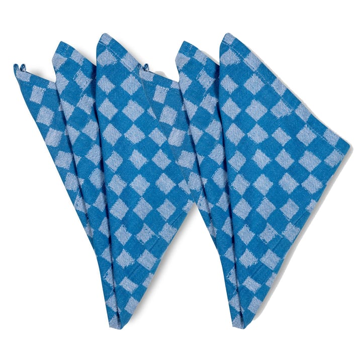 Checki Stoffserviette 2er Pack - Blau - Byon