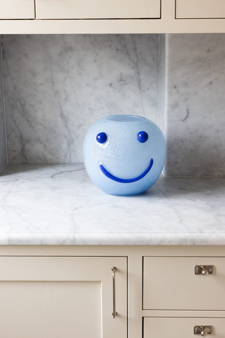 Happy Vase 25 cm, Blau Byon