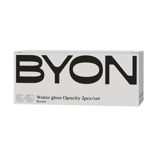 Opacity Wasserglas 22 cl 2er-Pack, Braun Byon