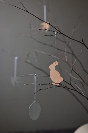 Easter Deco Hase Osteranhänger 4er Pack - Cafe au lait - Cooee Design