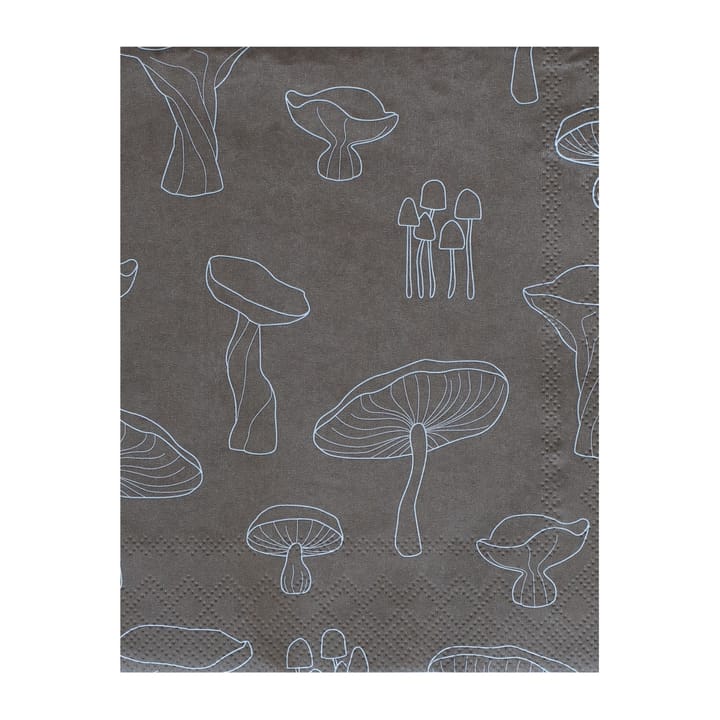 Fungi Serviette 33 x 33cm 20-pack, Hazelnut-white Cooee Design