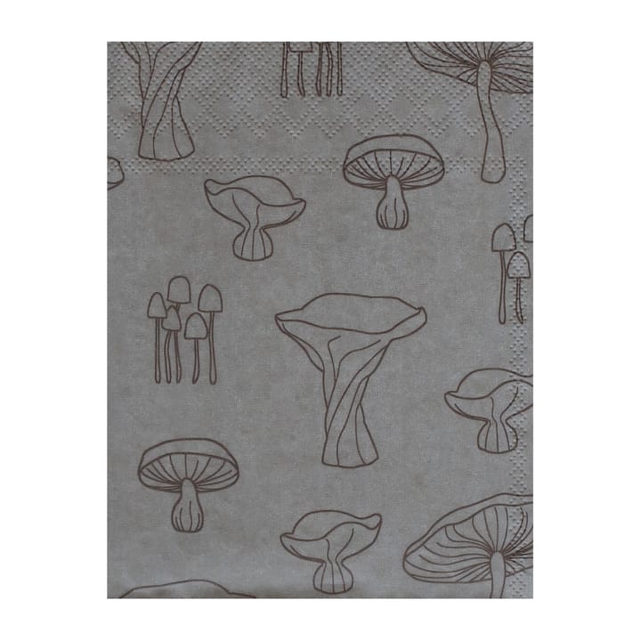 Fungi Serviette 33 x 33cm 20-pack, Sand-hazelnut Cooee Design