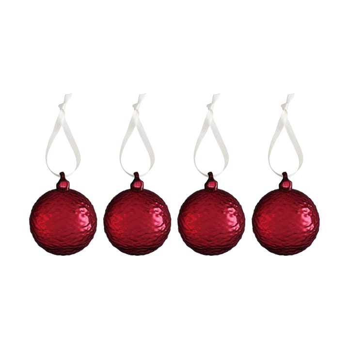 Gry Marble Weihnachtskugel Ø5 cm - Deep red - Cooee Design