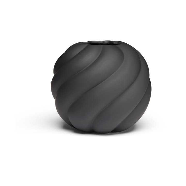 Twist Ball Vase 12 cm - Black - Cooee Design