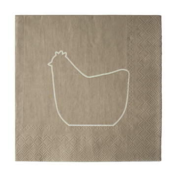 Happy hen Papierserviette 33x33 cm 20er Pack - Brown - DBKD