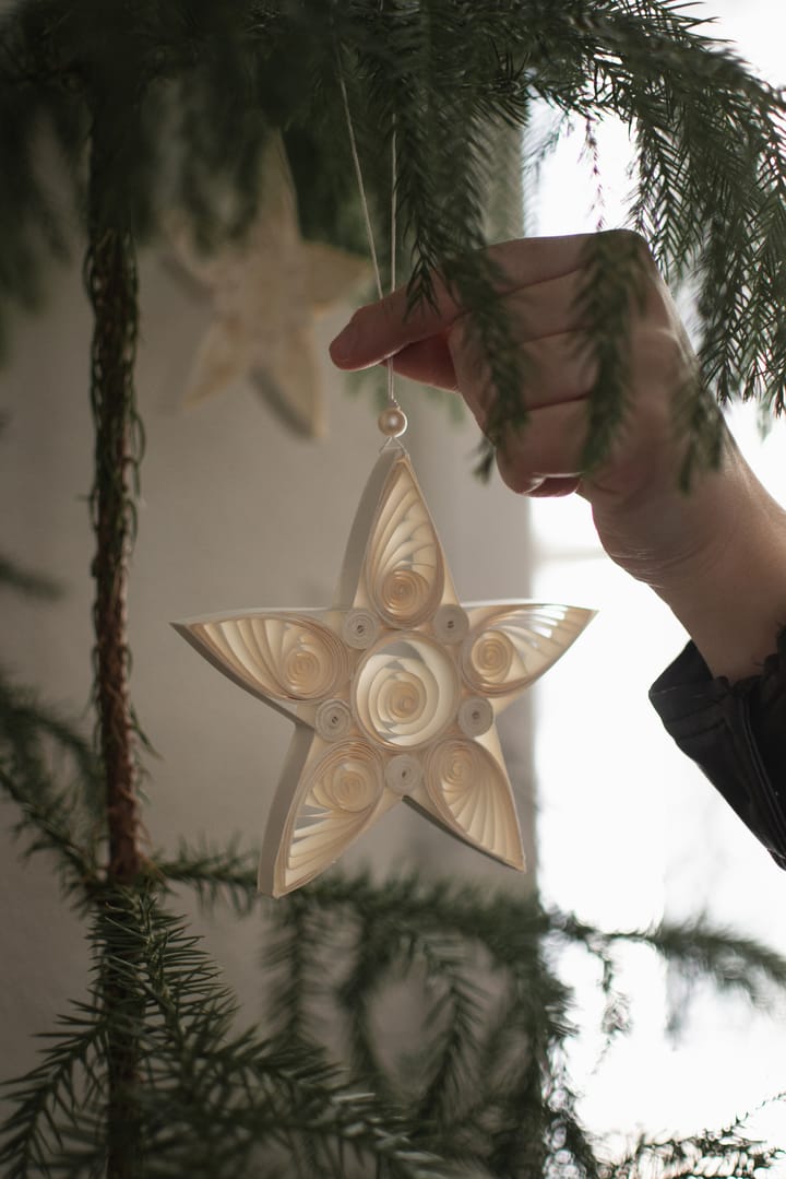 Paper star Weihnachtsanhänger 10,5 cm, White DBKD