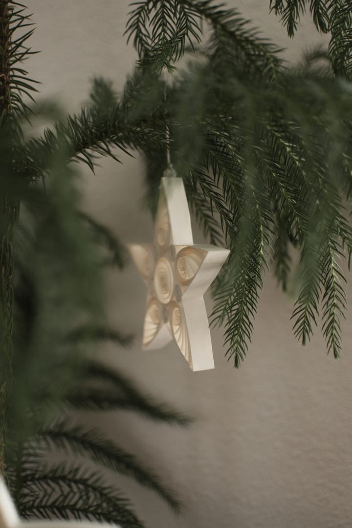 Paper star Weihnachtsanhänger 13 cm, White DBKD