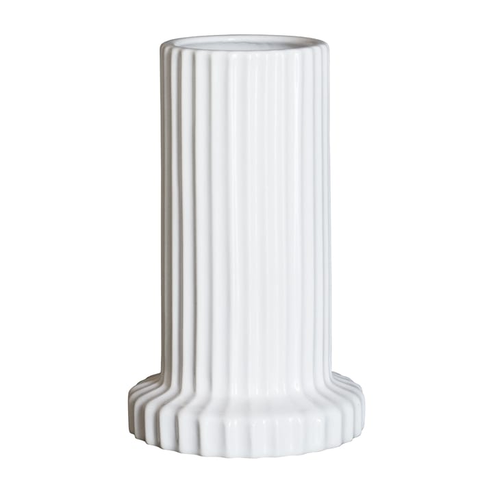 Stripe Vase 18cm, Shiny white DBKD