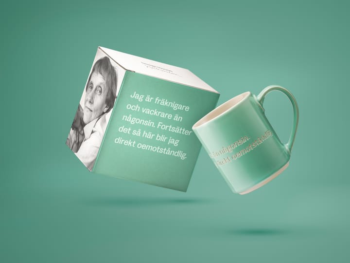 Astrid Lindgren Tasse, I am frecklier…, Grün-schwedisch Design House Stockholm