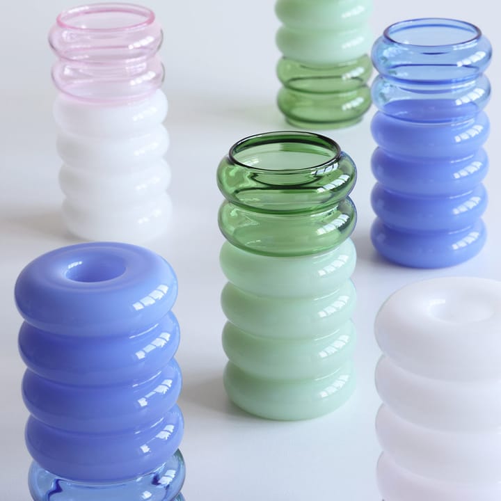 Bubble 2-in-1 Vase und Kerzenhalter 13,5 cm, Pink Design Letters