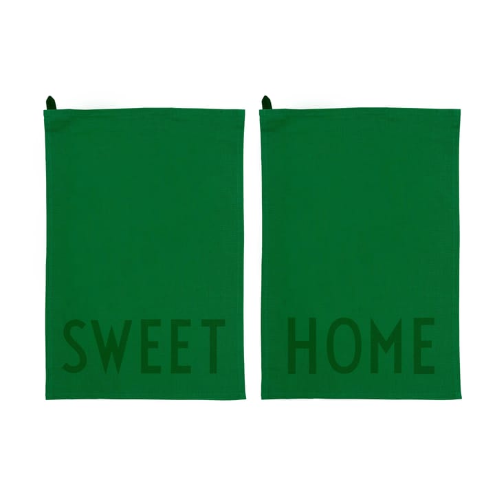 Design Letters Favorit Geschirrtuch 2-teilig, Sweet-home-green Design Letters