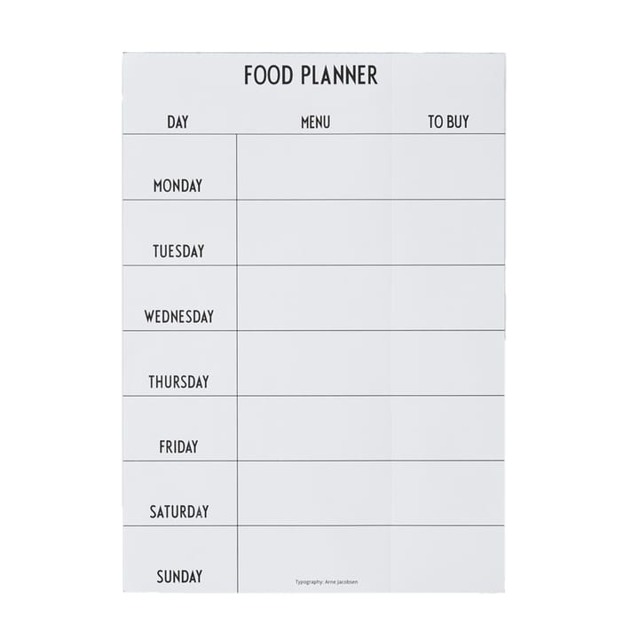 Design Letters Food Planner, Weiß Design Letters