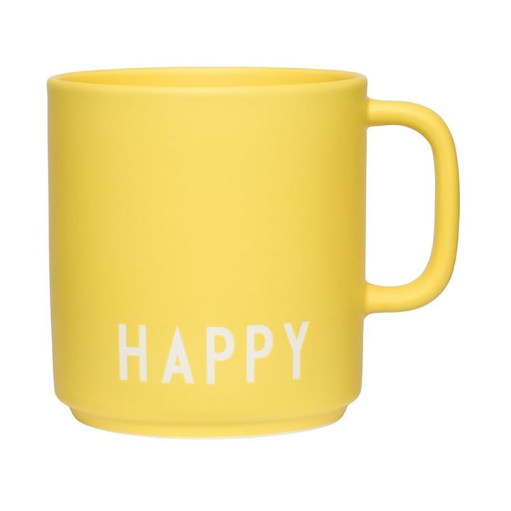 Design Letters Lieblingstasse mit Henkel 25cl, Yellow Design Letters